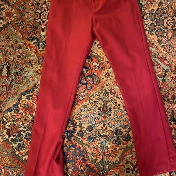 Madcap England Burgundy Logan Bootcut Hopsack Trousers Size 32 X 33 - Picture 7 of 7
